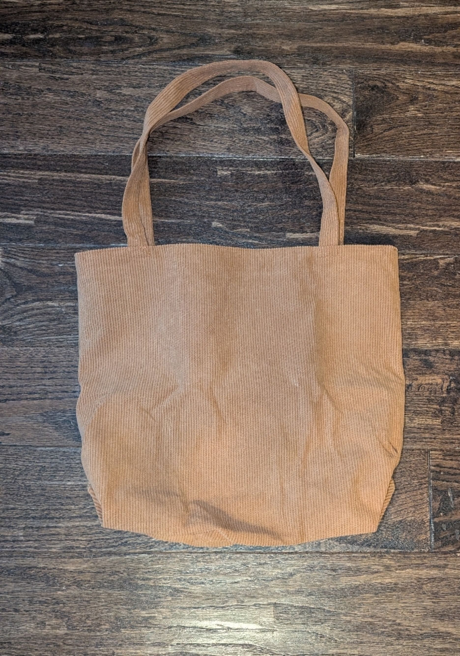 Iioscre Corduroy Tote Bag Tan Zip Closure